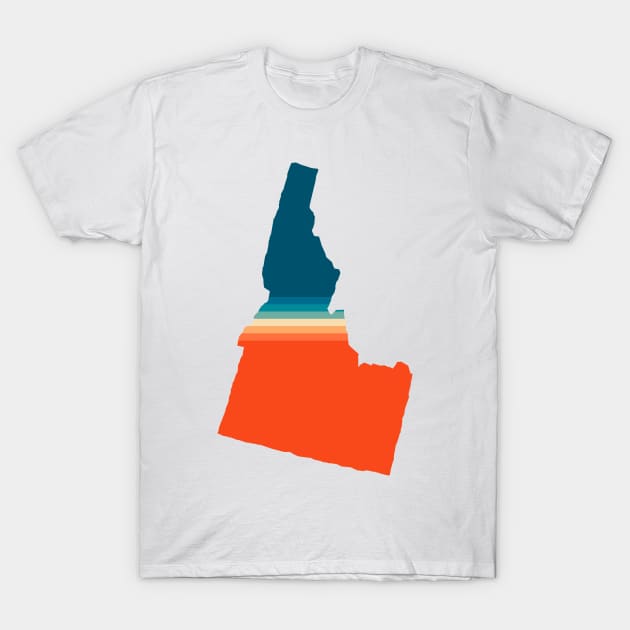 Idaho State Retro Map T-Shirt by n23tees